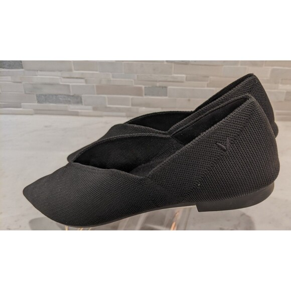 VIVAIA Pointed-Toe V-Cut Flats in Deep Black Size 41 or 9.5-10 - Picture 5 of 14